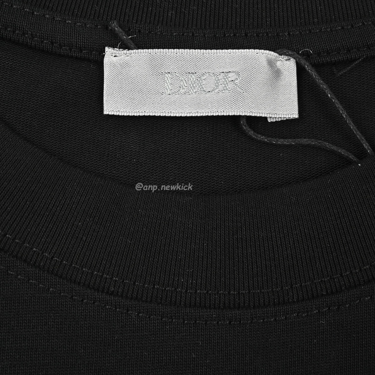 Dior Classic Letter Pin Embroidered Round Neck Short Sleeved T Shirt (4) - newkick.org